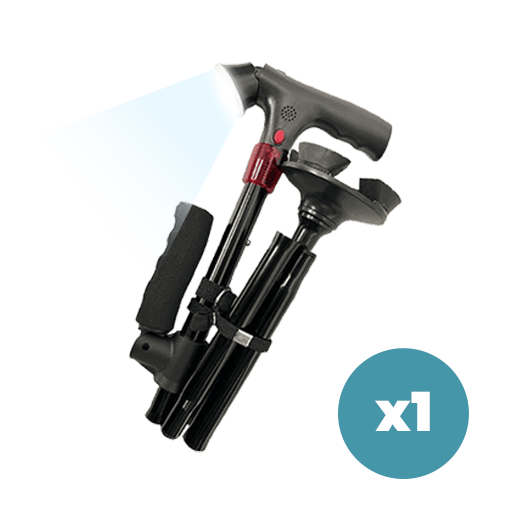 WalkGuard Smart Folding Walking Cane